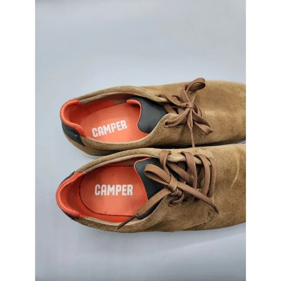 Camper Smith Brown Suede Formal Mens Shoes K100478-004 Size 44 / US 10.5 - Picture 7 of 10